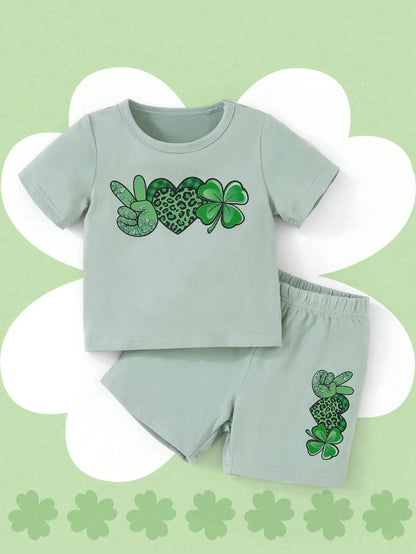 St. Patrick's Day Outfit: Adorable Baby/Toddler T-Shirt & Shorts Set