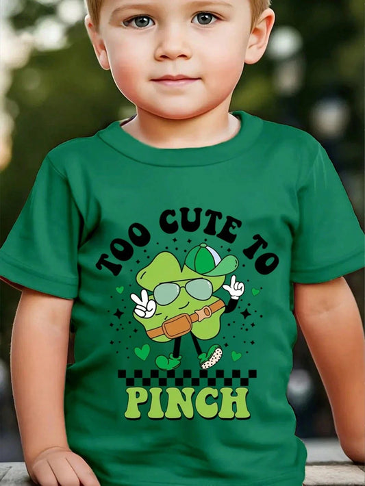 St. Patrick's Day Outfit: Boys' Clover & Star Print Tee