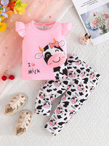 Adorable Baby Easter Outfit: Cute Rabbit Print Set
