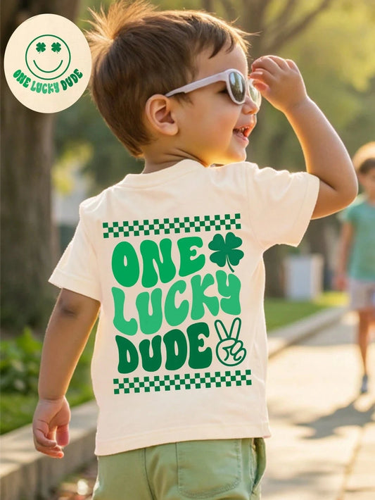 St. Patrick's Day Outfit: Toddler Boys' Stylish Chessboard Tee