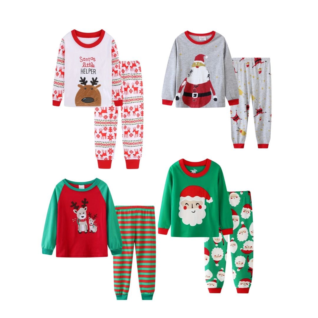 Santa Christmas Pajama Set for Kids