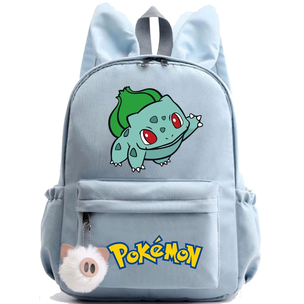 Pokemon Backpack With Fluffy Keychain