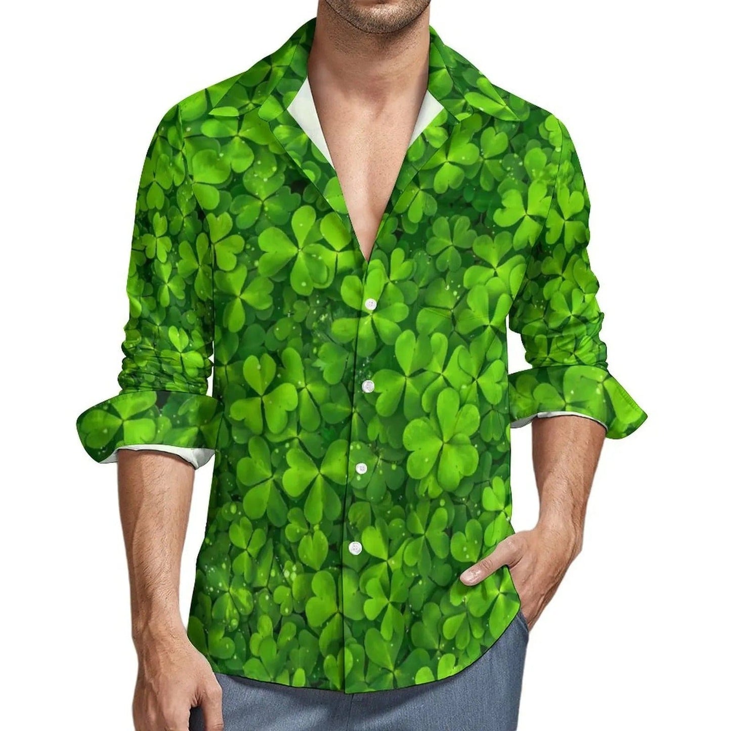 St. Patrick's Day Shamrock Style Green Shirt