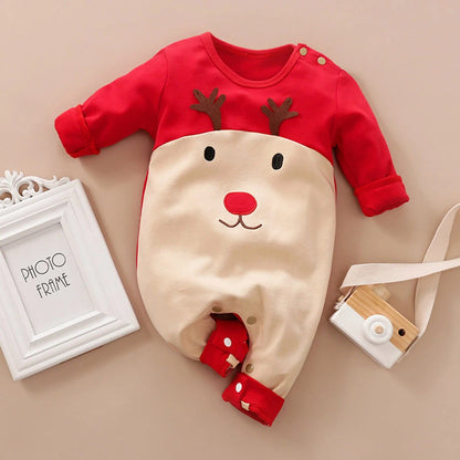 Baby Christmas Pajamas Reindeer Romper