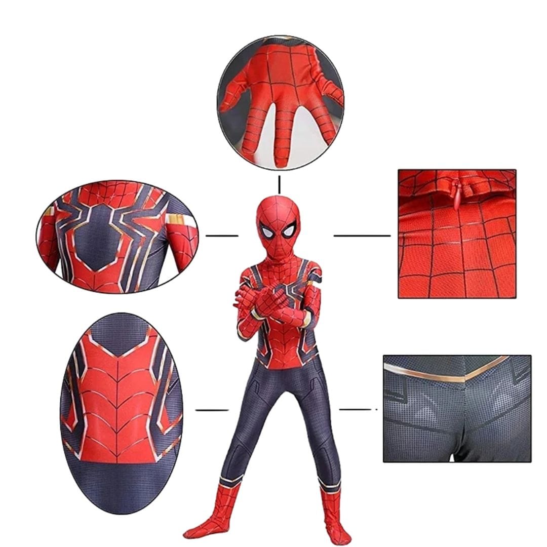 Spiderman Costume Kids Iron Spider Bodysuit