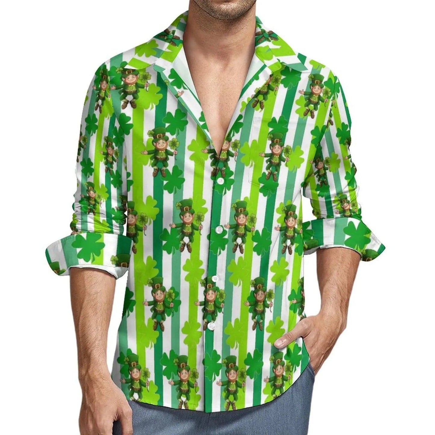 St. Patrick's Day Shamrock Style Green Shirt