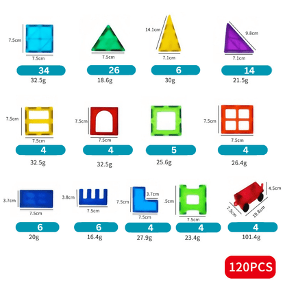 Colorful Magnetic Blocks Building Set