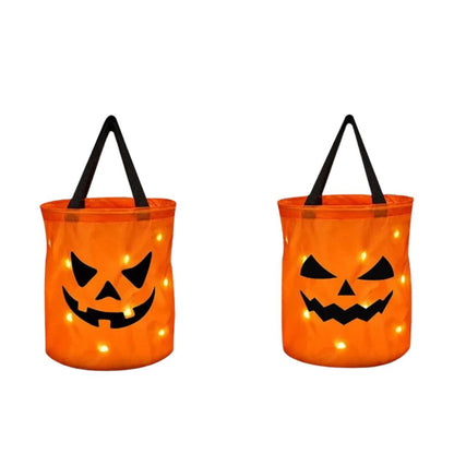 Halloween Decoration LED Pumpkin Trick-or-Treat Bag