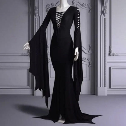 Vampire Costume Women Gothic Flared Sleeve