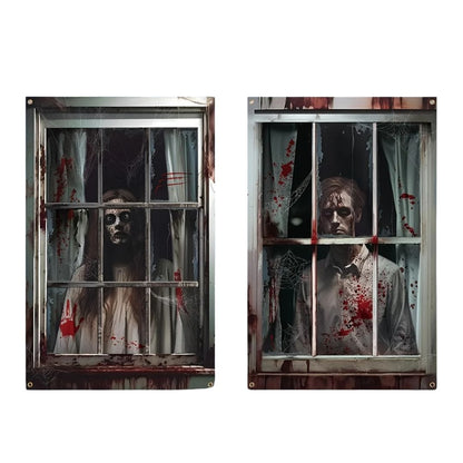 Halloween Decoration Scary Skeleton Window Cover