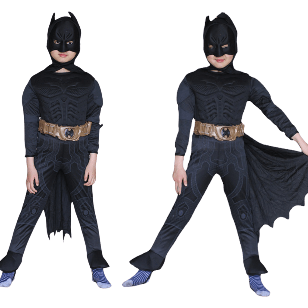 Batman Costume Kids Fully Black Bodysuit