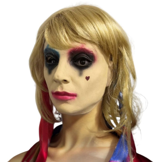 Harley Quinn Women Latex Mask Costume Accessory