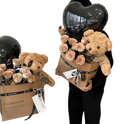 Eternal Rose Luxury Rose Bear Gift Bouquet Set