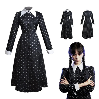 Wednesday Addams Costume Vintage Gothic Outfits