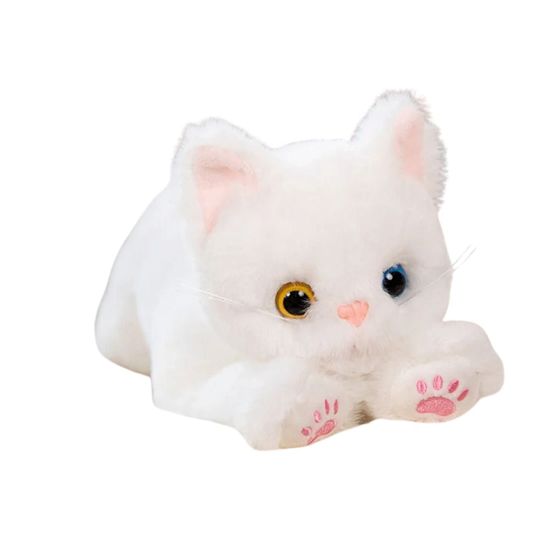 Cuddly White Kitten Plush 20.8 in