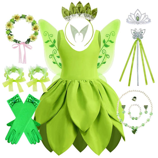 Fairy Costume Girls Fancy Tinkerbell Dress