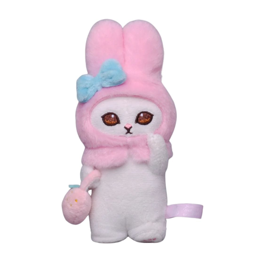 Kawaii Cat Character Plush Keychain 4.7 in