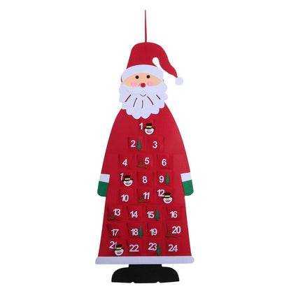 Santa Countdown Felt Christmas Tree Calendar