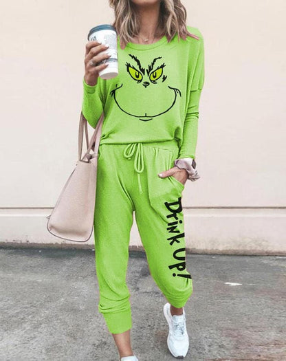 Grinch "Drink Up" Loungewear Set