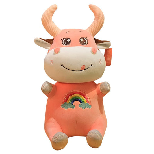 Rainbow Dreams Cow Stuffed Animal