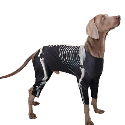 Dog Halloween Costume Skull Transformation Cosplay