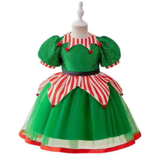 Jolly Elf Princess Kids Costume