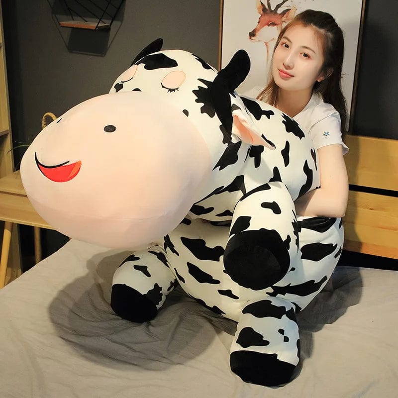 Jumbo Moo Cow Stuffed Animal Cuddle Pillow