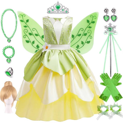 Princess Tiana Fairy Costume Dress