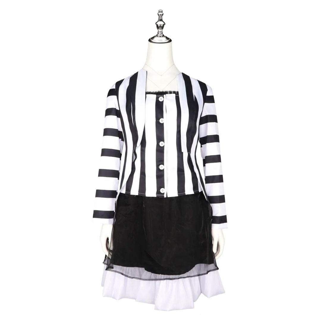 Beetlejuice Elegance Striped Dress