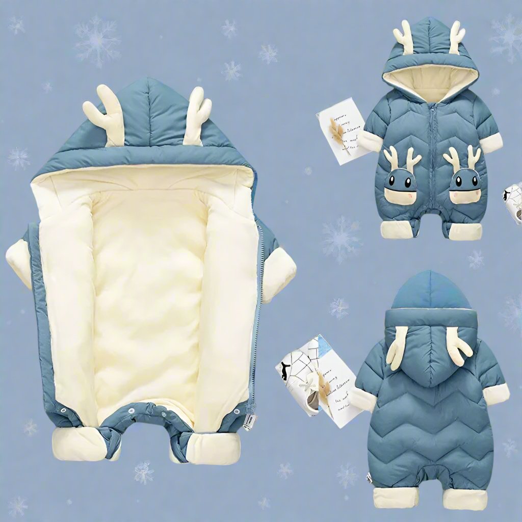 2024 Baby Snowsuit - Winter Velvet Romper