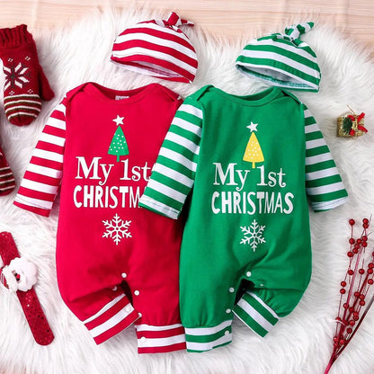 My 1st Christmas Baby Romper Pajamas