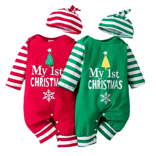 My 1st Christmas Baby Romper Pajamas