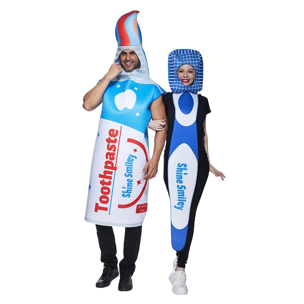 Couples Halloween Costumes Toothbrush and Toothpaste Costume