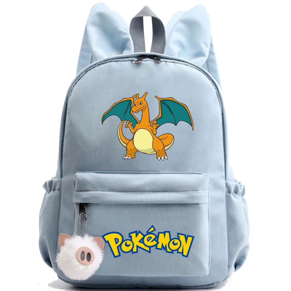 Pokemon Backpack With Fluffy Keychain