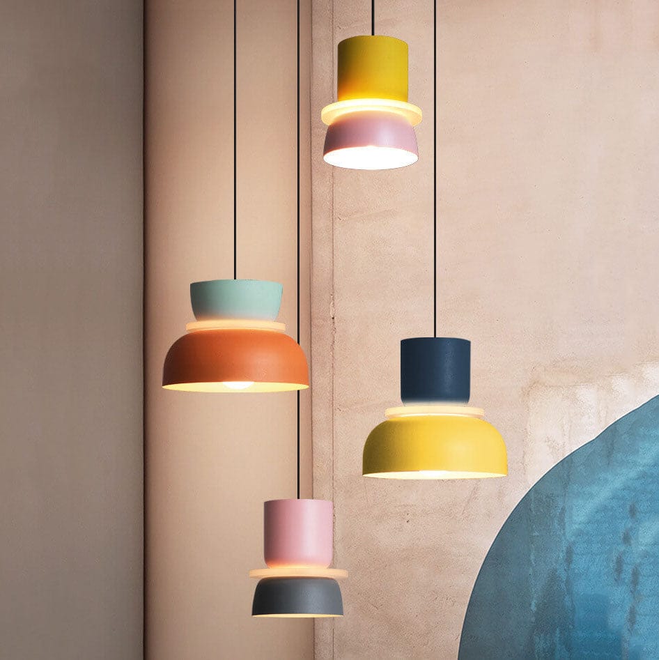 Vibrant Scandinavian Macaron LED Pendant Light