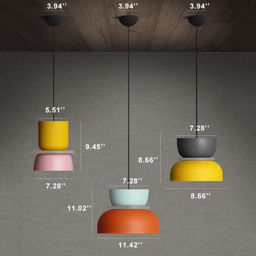 Vibrant Scandinavian Macaron LED Pendant Light