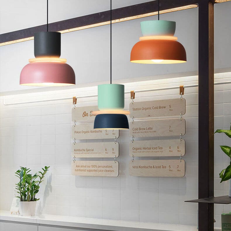 Vibrant Scandinavian Macaron LED Pendant Light