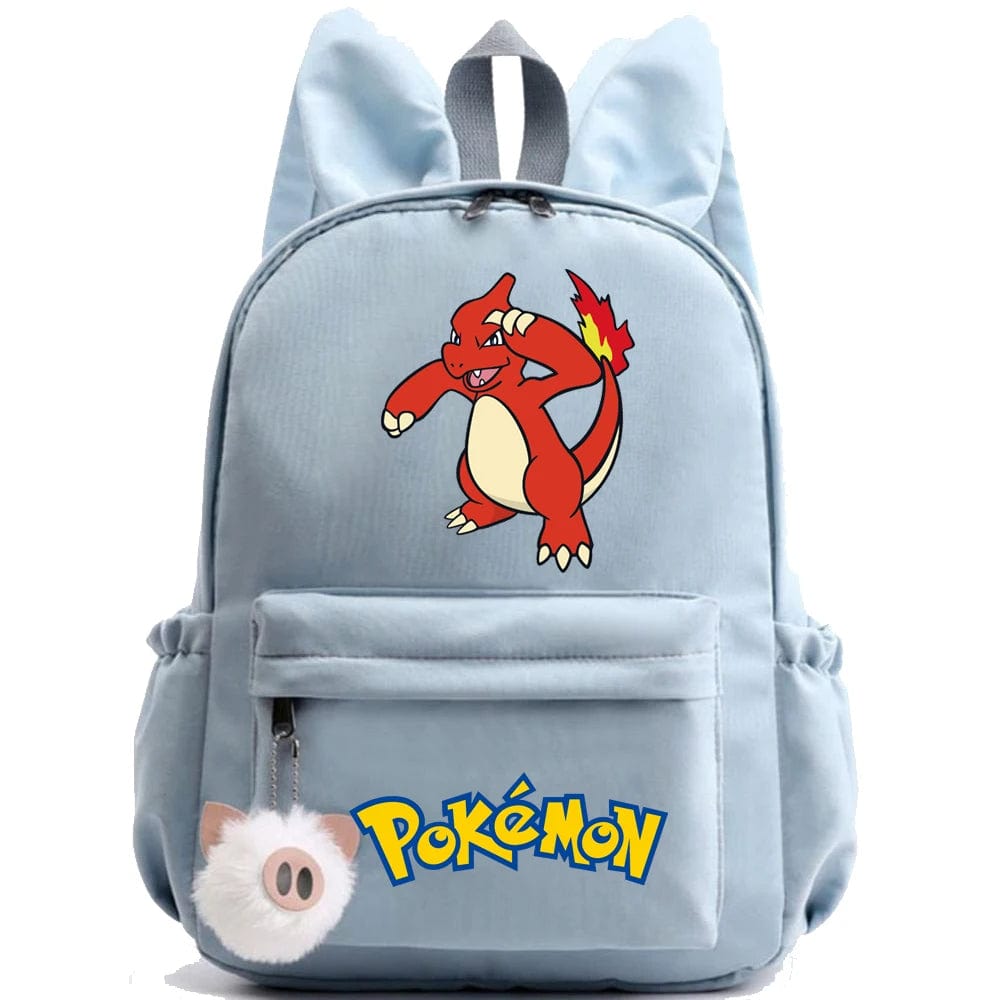 Pokemon Backpack With Fluffy Keychain