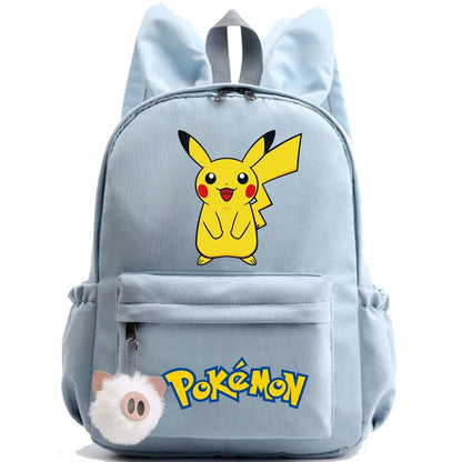 Pokemon Backpack With Fluffy Keychain