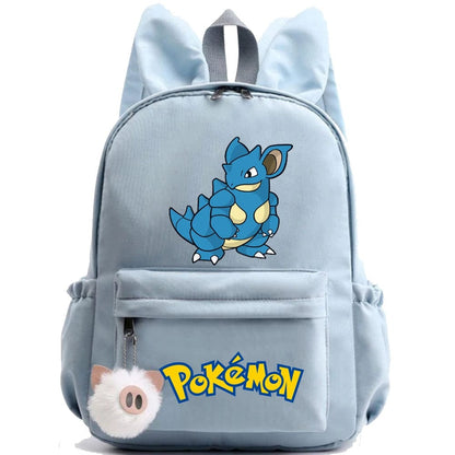 Pokemon Backpack With Fluffy Keychain