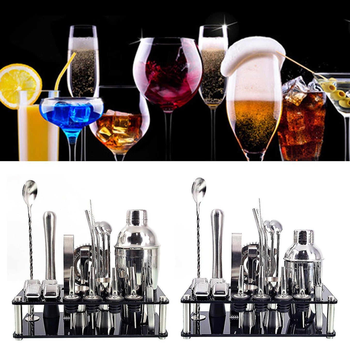 23-Piece Professional Cocktail Shaker Set