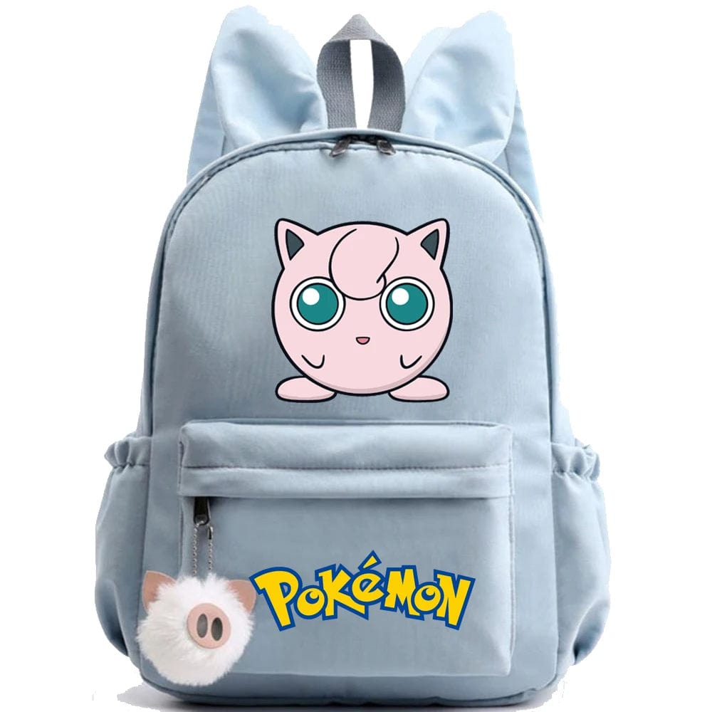 Pokemon Backpack With Fluffy Keychain