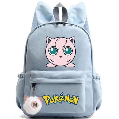 Pokemon Backpack With Fluffy Keychain