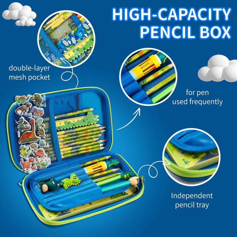 26Pcs Set 3D Pencil Cases Cute EVA