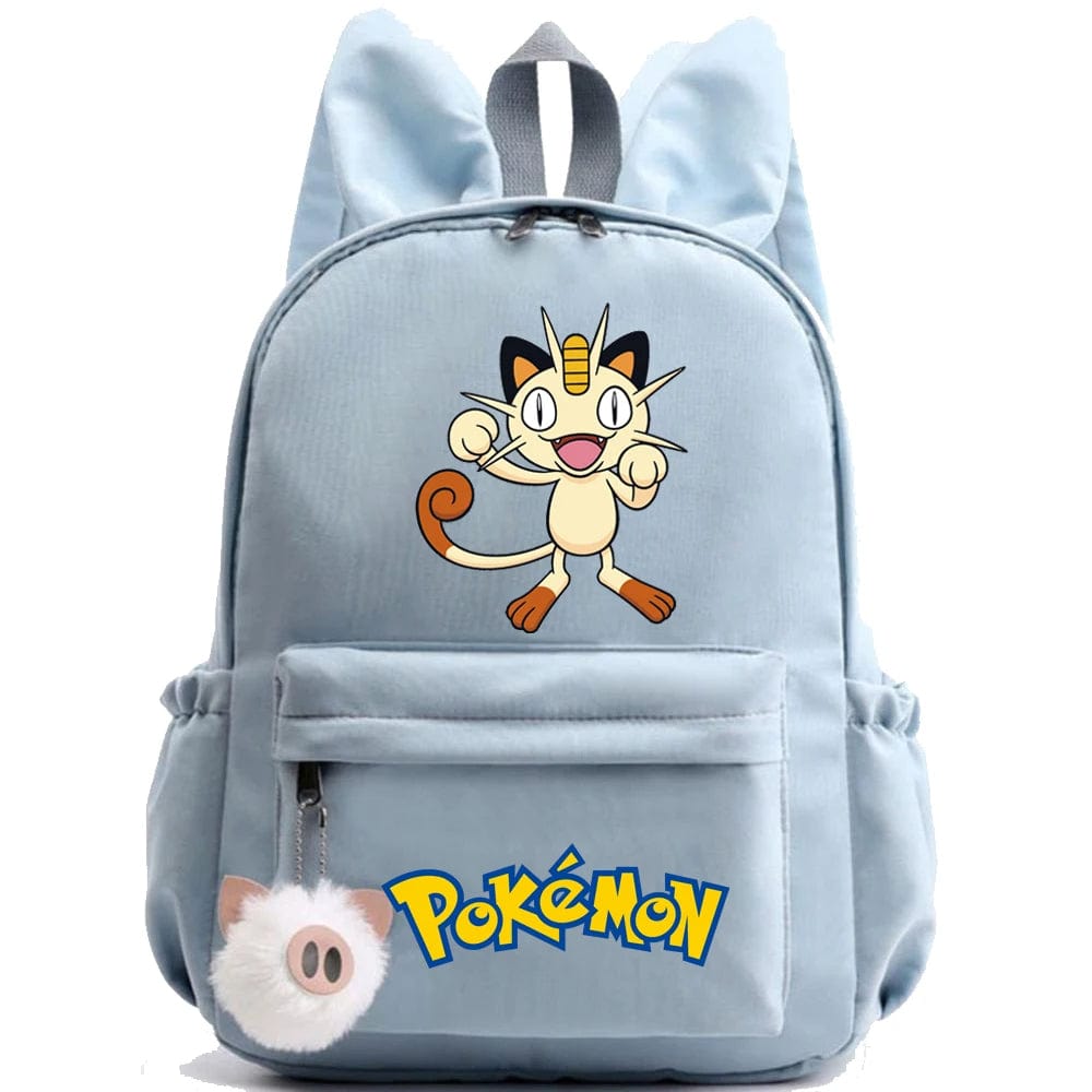 Pokemon Backpack With Fluffy Keychain