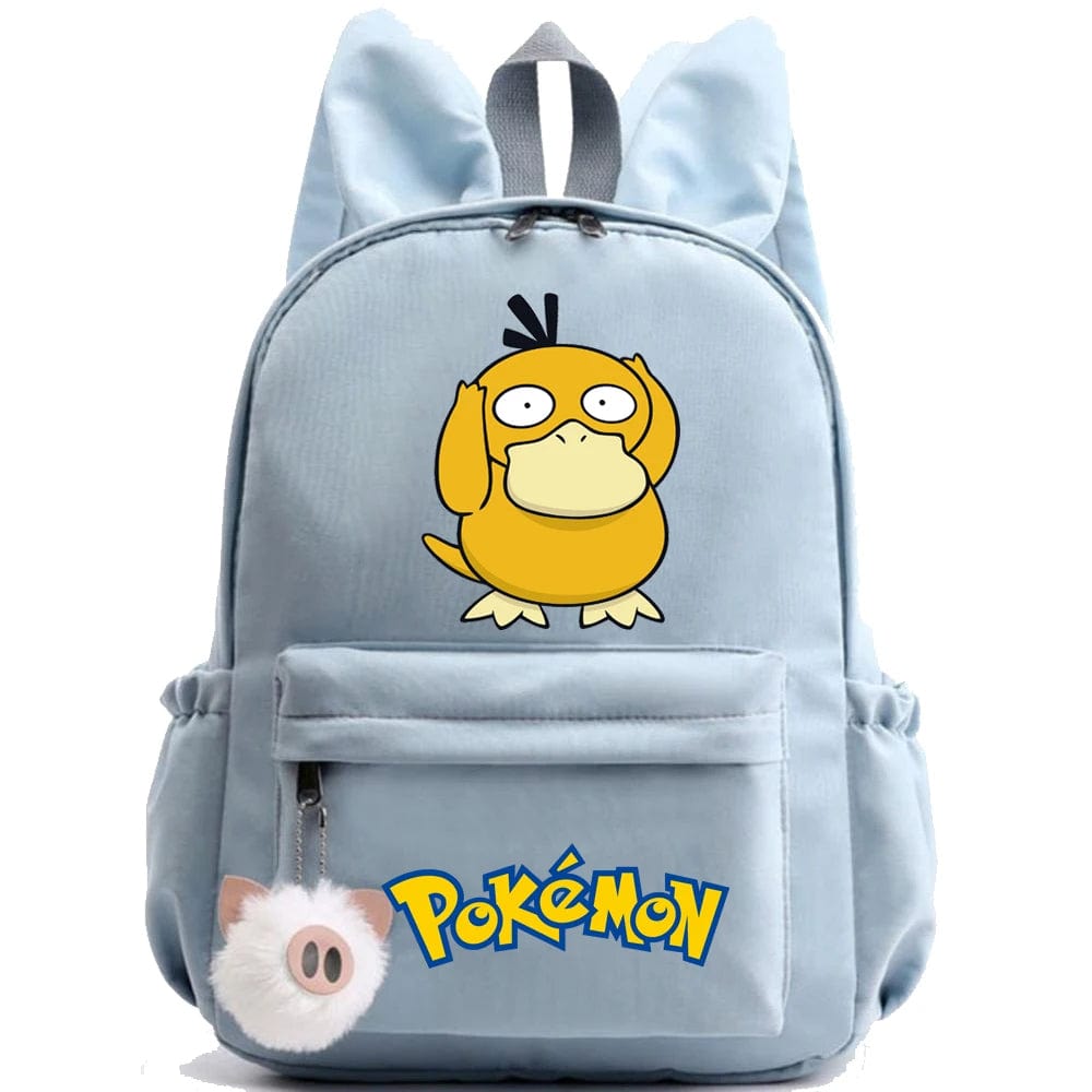 Pokemon Backpack With Fluffy Keychain