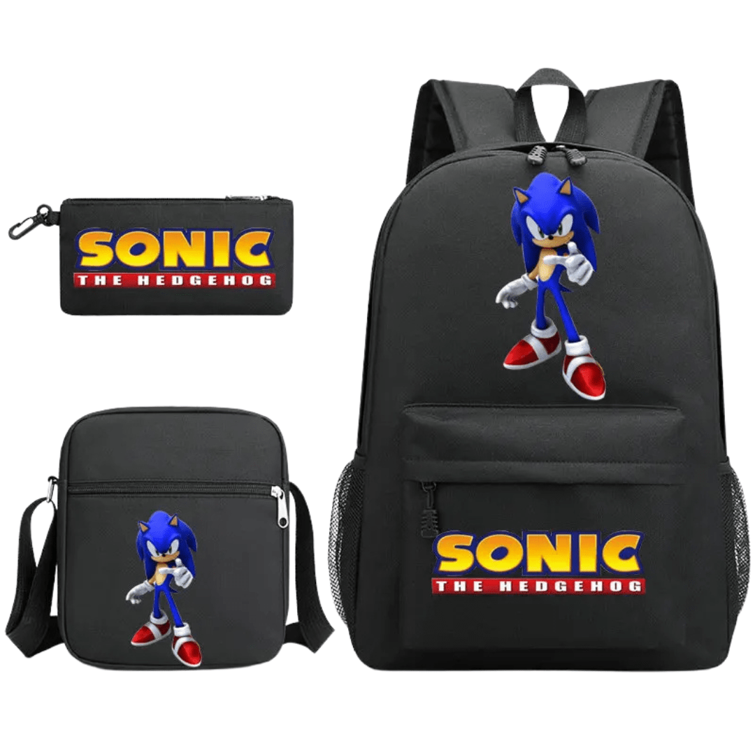 Sonic Backpack 3Pcs Set Large Capacity