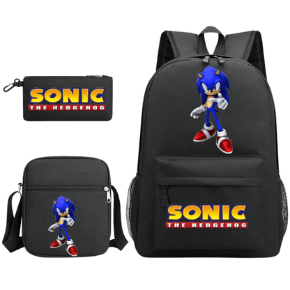 Sonic Backpack 3Pcs Set Large Capacity