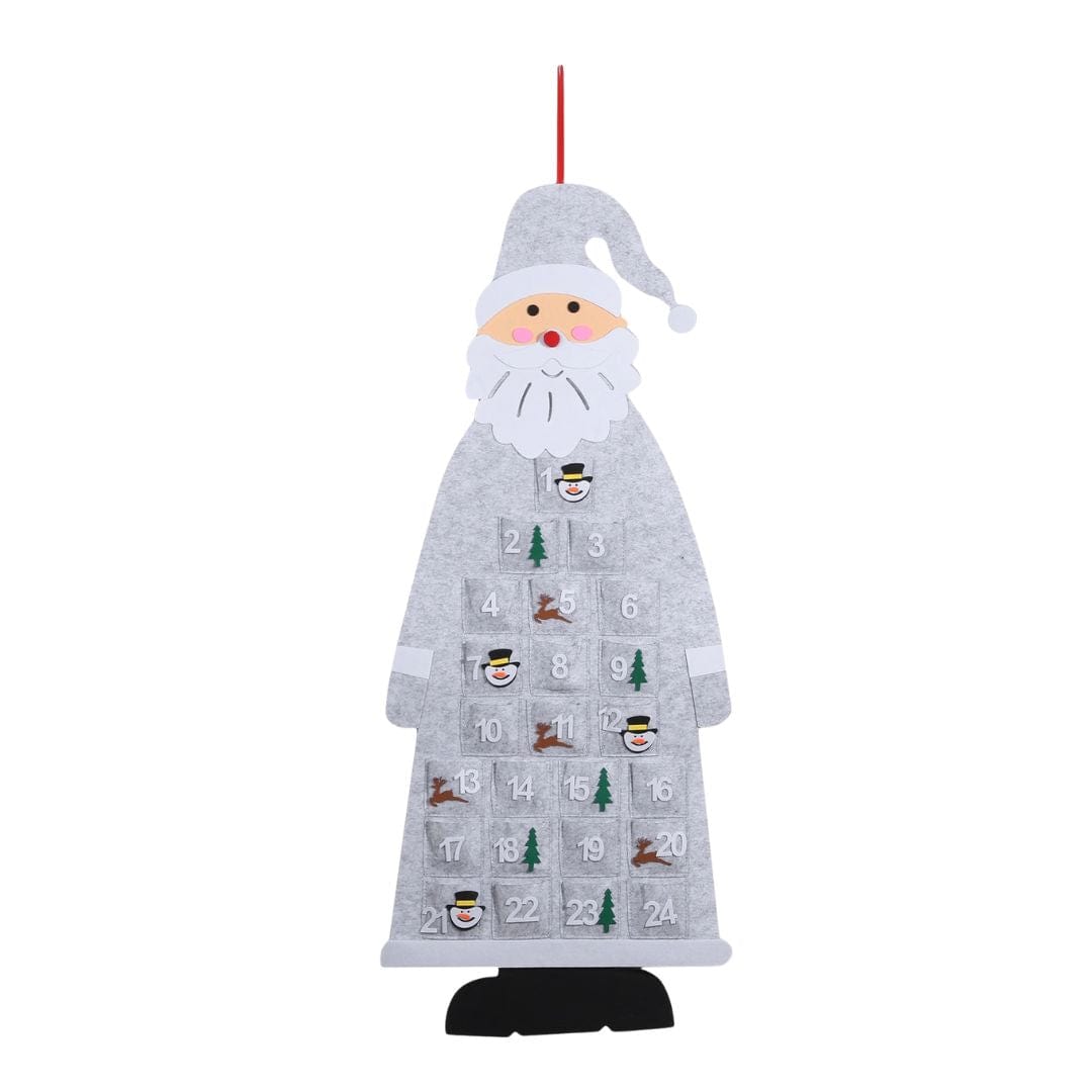 Santa Countdown Felt Christmas Tree Calendar