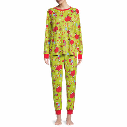 Grinch Christmas Family Pajama Set with Pet Outfit